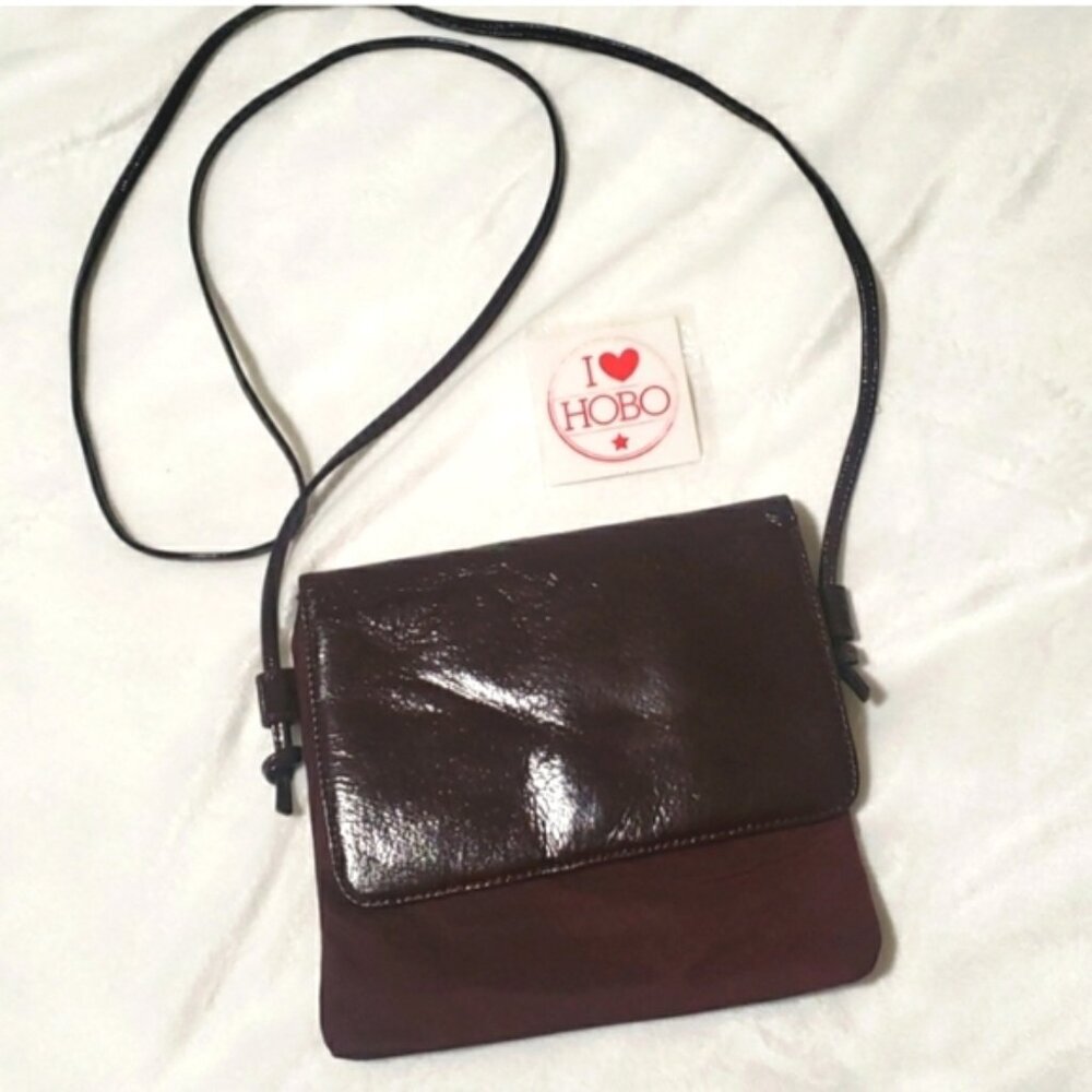 Hobo International Rome Burgandy Nylon Crossbody Bag